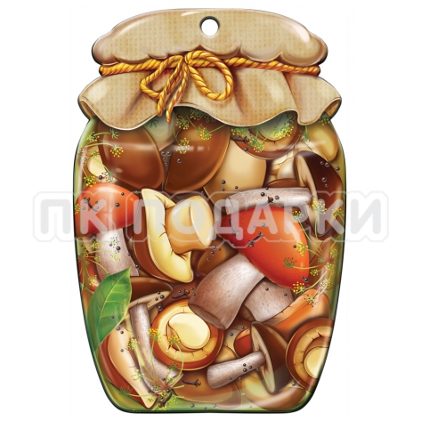 Jar with mushrooms