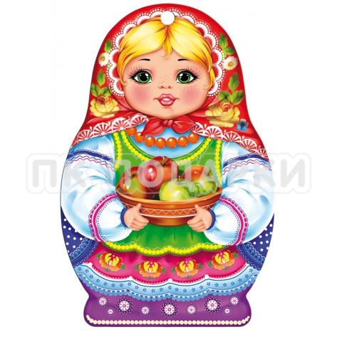 Матрешка с яблоками