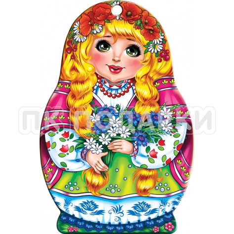 Матрешка с цветами