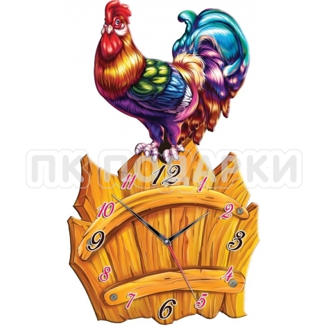 Fashioned clock with Rooster №2