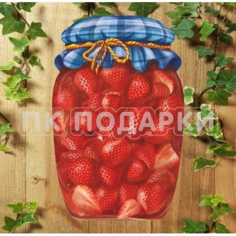 Подставка Банка с клубничным вареньем
